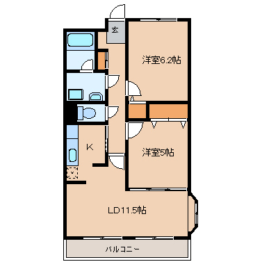 シャトー秋葉町の間取り