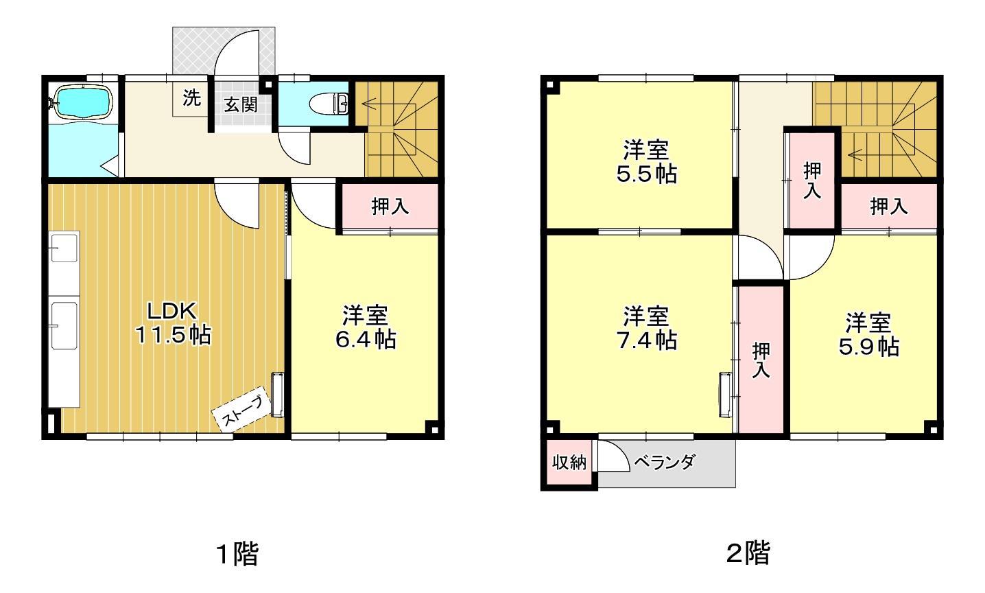 コーポレート佃の間取り