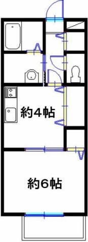 姫路市東夢前台のアパートの間取り