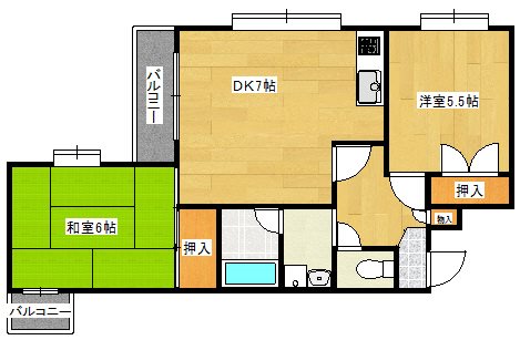 アクシスコート住之江の間取り