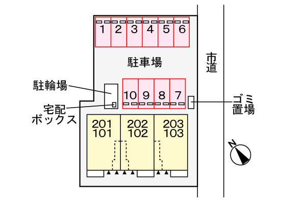 【ディセントラ一色の駐車場】