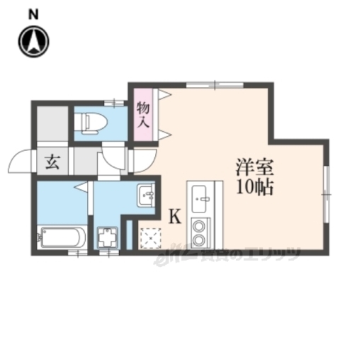 京都市伏見区深草西浦町３丁目のアパートの間取り