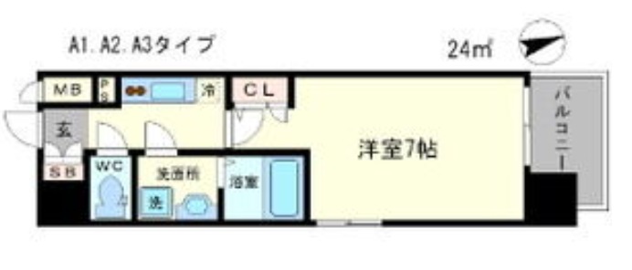 エスリード大阪城公園の間取り