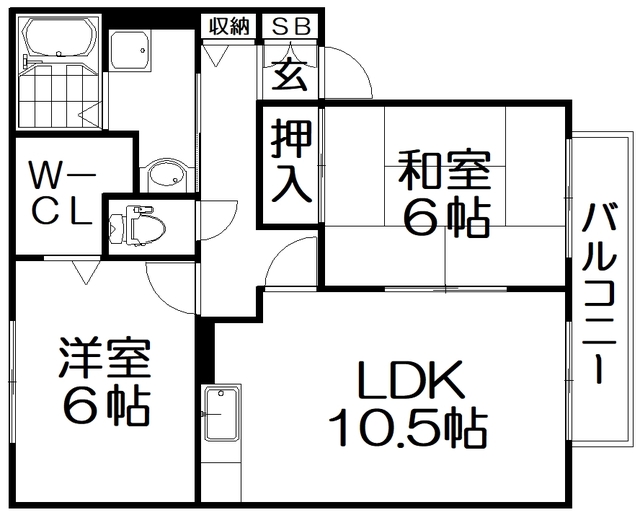 セジュール嘉平の間取り