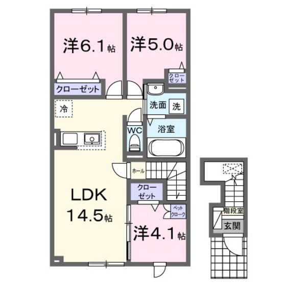 ボヌール　松風IIの間取り