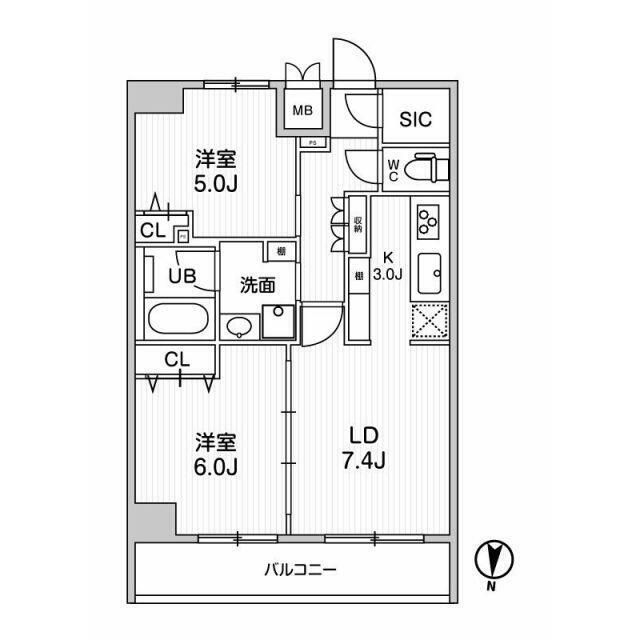 台東区清川のマンションの間取り