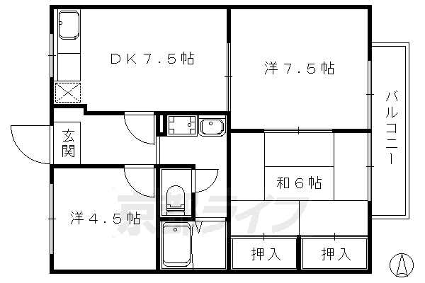 グランバード西野Iの間取り