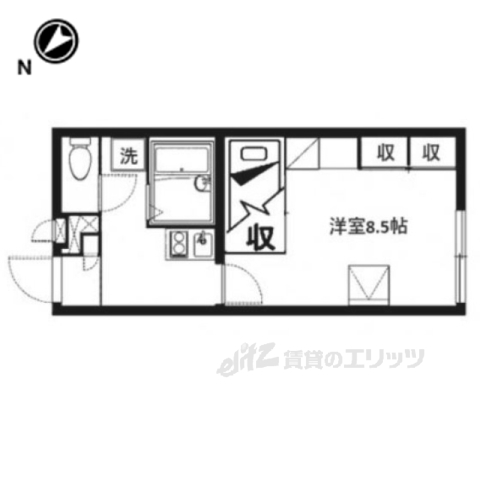 彦根市野瀬町のアパートの間取り