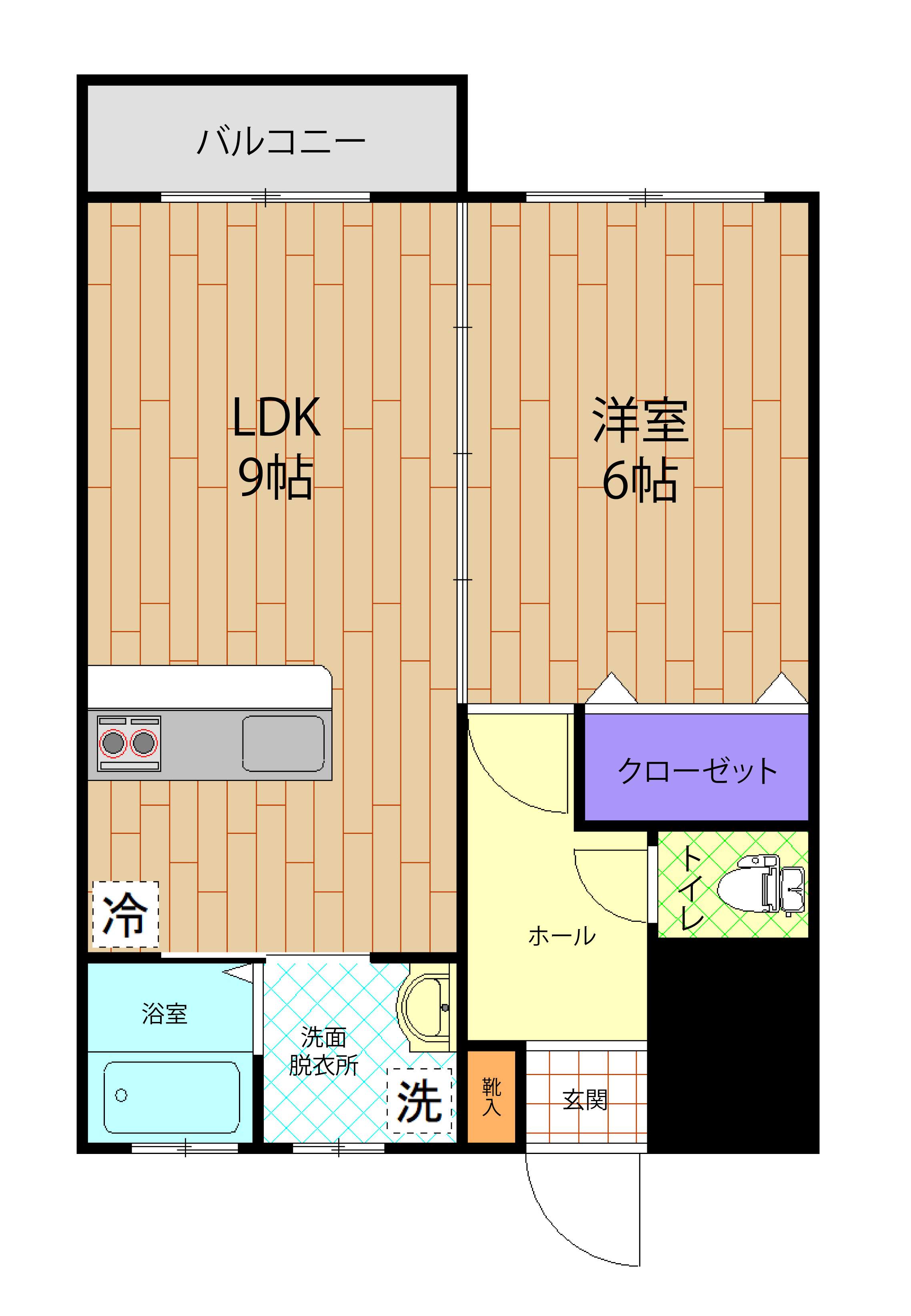 鹿児島市伊敷のマンションの間取り