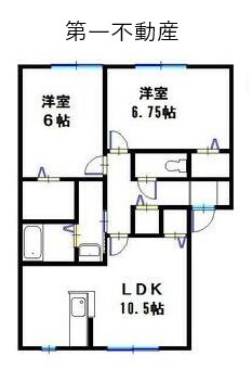 サンビレッジ瑞景A　JR加古川線の間取り