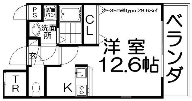 マンション桃の間取り