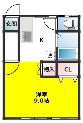 ワンデーハウスA棟の間取り