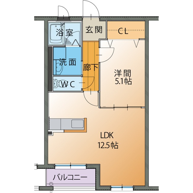 美濃加茂市加茂野町今泉のマンションの間取り