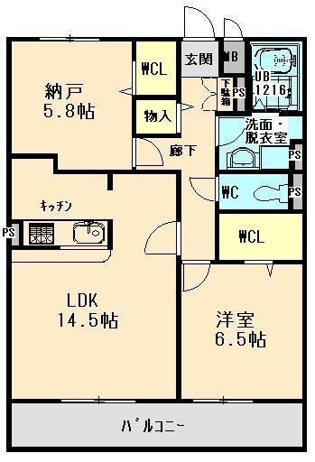 亀山市川合町のマンションの間取り