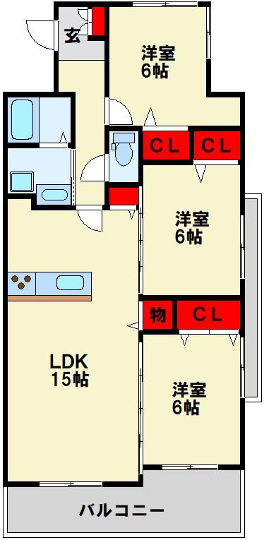 LE GRAND BLEU(グランブルー)の間取り