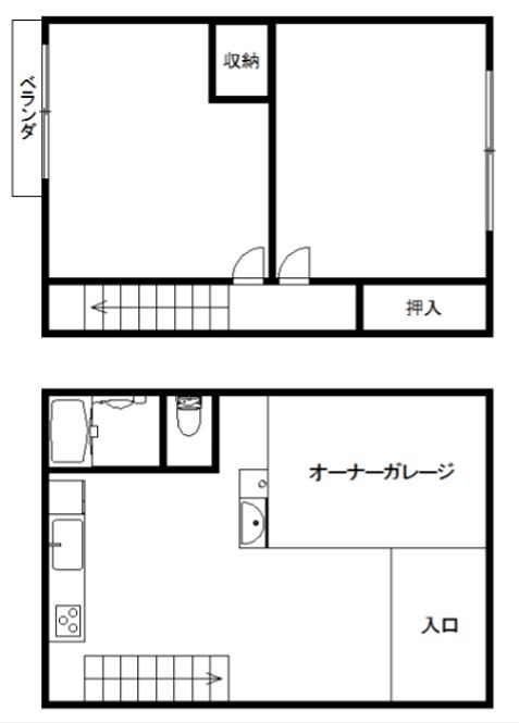 博多町貸家の間取り