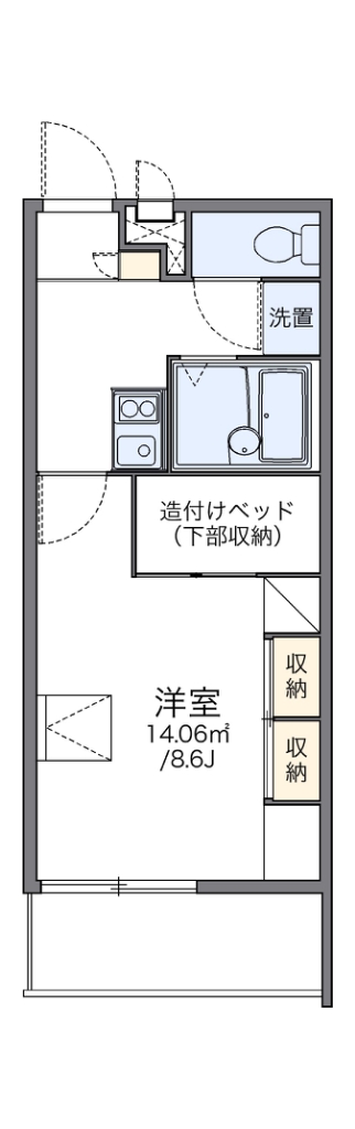 レオパレスパルフェの間取り