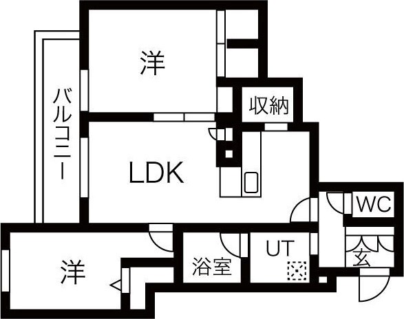 西宮市若草町のマンションの間取り