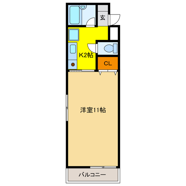 岐阜市清のマンションの間取り