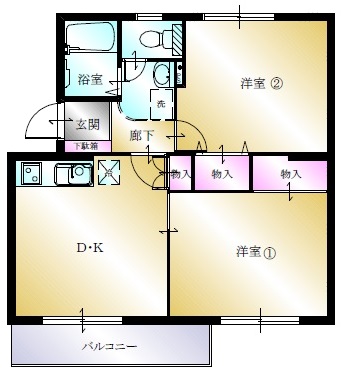 青雲多賀台ヒルズマンションAの間取り