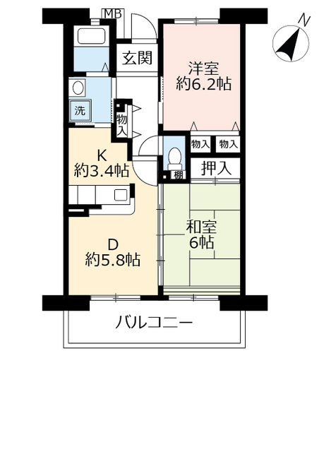 ＵＲアルビス緑丘の間取り