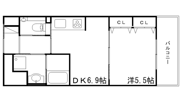 姫路市北条のマンションの間取り