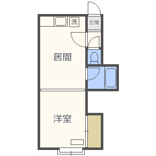 札幌市豊平区豊平六条のアパートの間取り