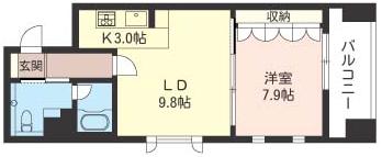 エスティメゾン銀座の間取り