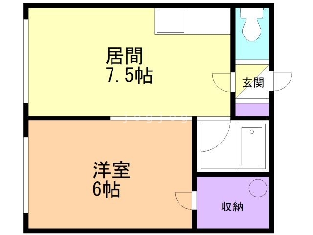 カウベルハイツA棟の間取り