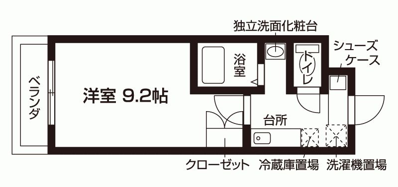 京都市上京区北町のマンションの間取り