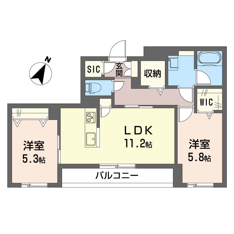 コーシェリの間取り