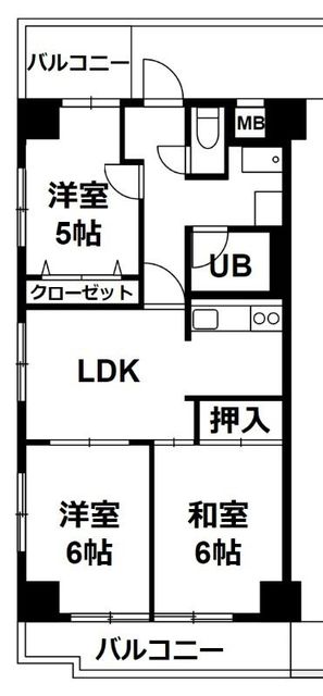 【相模原市緑区西橋本のマンションの間取り】