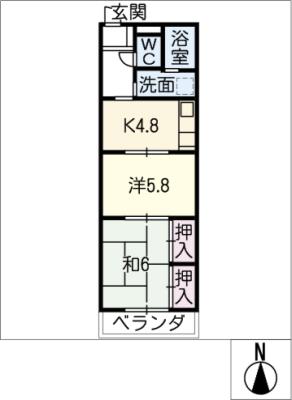 新清洲サンハイツの間取り