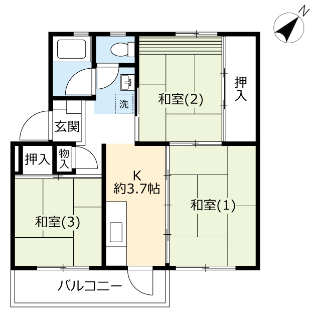 ＵＲ善行の間取り