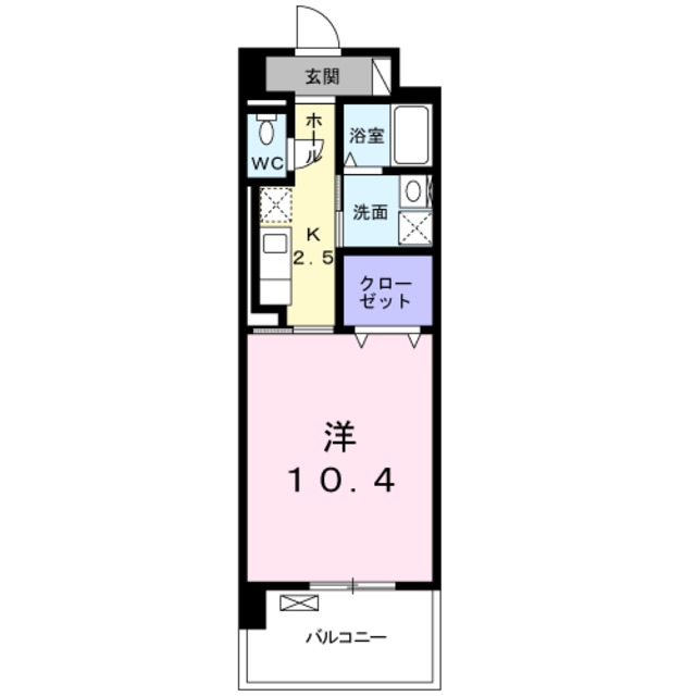 和歌山市紀三井寺のマンションの間取り