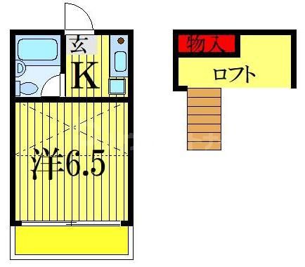 船橋市市場のアパートの間取り