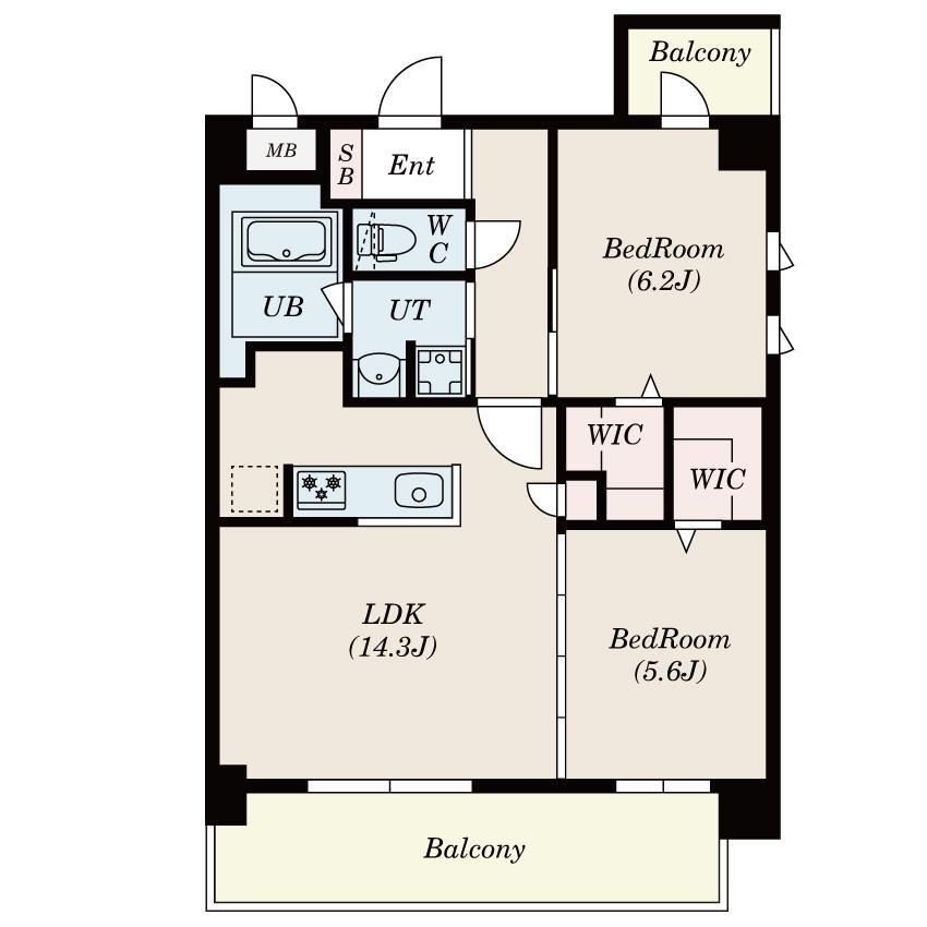 Ｓ ＲＥＳＩＤＥＮＣＥ半道橋ａｃｈｉｅｖｅの間取り