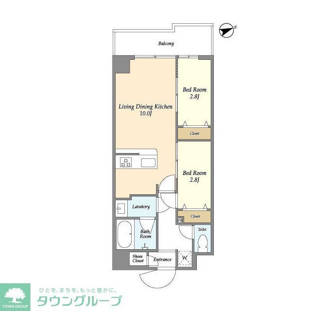 江東区亀戸のマンションの間取り