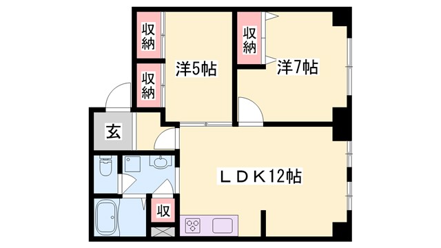 ハイツ渚の間取り