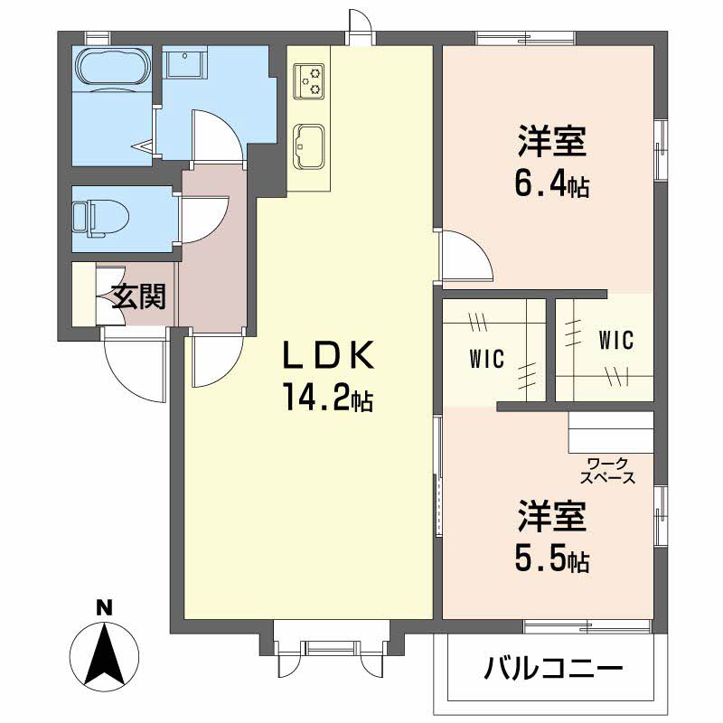 フレグランス　パストラル　A　Sの間取り