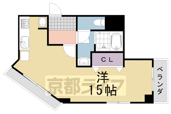 京都市西京区上桂三ノ宮町のマンションの間取り