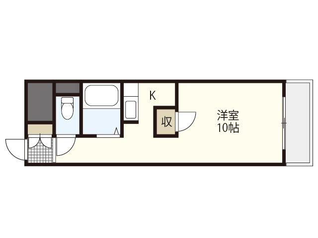 広島市中区江波西のマンションの間取り