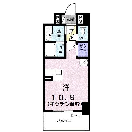 尼崎市昭和南通のマンションの間取り