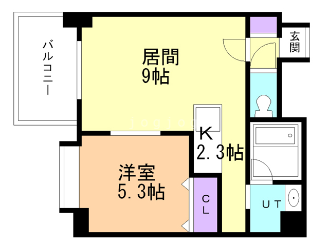 札幌市白石区東札幌二条のマンションの間取り