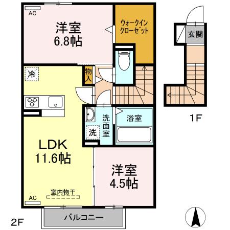 セジュール北野の間取り