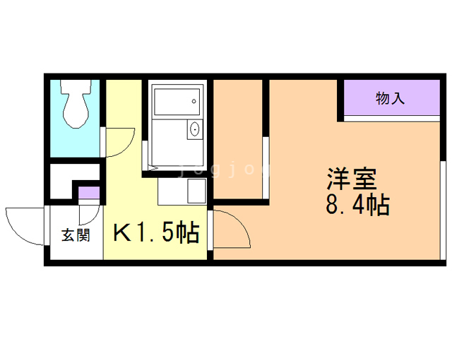 札幌市白石区北郷一条のアパートの間取り