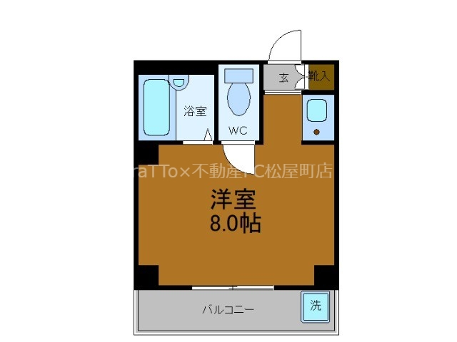 大阪市天王寺区清水谷町のマンションの間取り