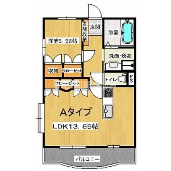 深谷市武蔵野のマンションの間取り