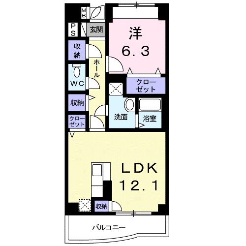 【船橋市芝山のマンションの間取り】