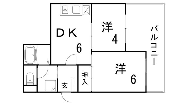 ハイライフ雲雀ヶ丘の間取り